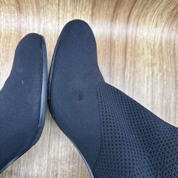 Robert Clergerie Keane Black Stretch Sock Booties EU 40/9.5 Mirrored Heel - Picture 6 of 12